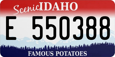 ID license plate E550388