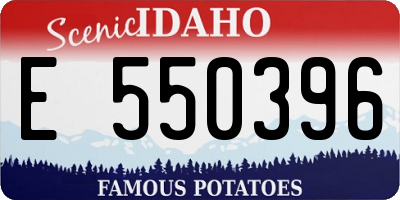 ID license plate E550396