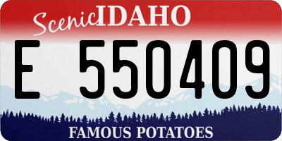 ID license plate E550409