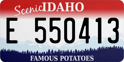 ID license plate E550413