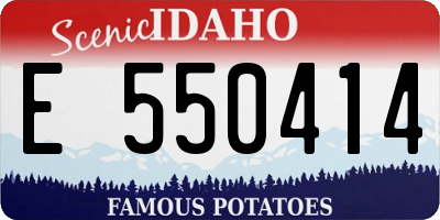 ID license plate E550414
