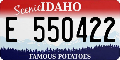 ID license plate E550422