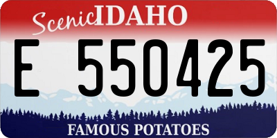ID license plate E550425