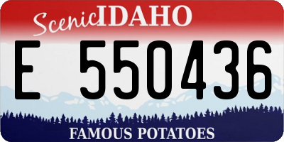 ID license plate E550436