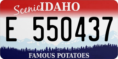 ID license plate E550437