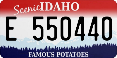 ID license plate E550440