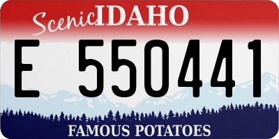 ID license plate E550441