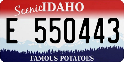 ID license plate E550443