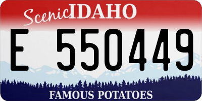 ID license plate E550449