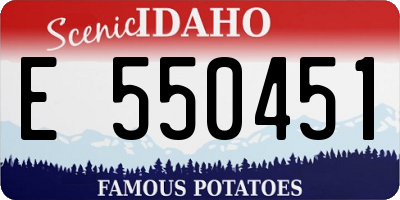 ID license plate E550451