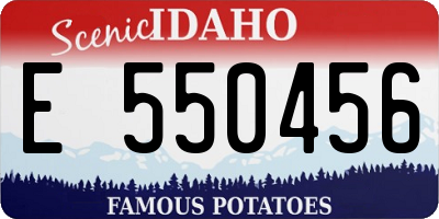 ID license plate E550456