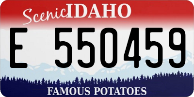 ID license plate E550459