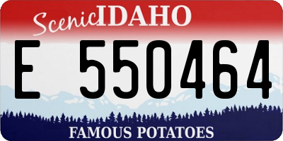 ID license plate E550464
