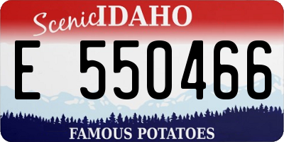 ID license plate E550466
