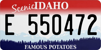 ID license plate E550472