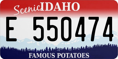 ID license plate E550474