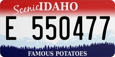 ID license plate E550477