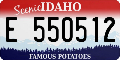ID license plate E550512