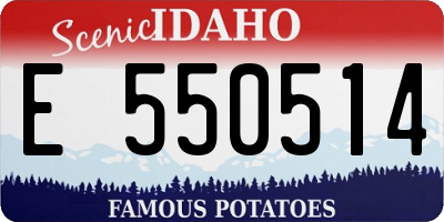 ID license plate E550514