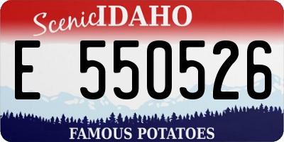 ID license plate E550526
