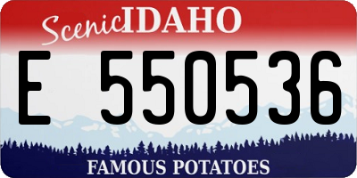 ID license plate E550536