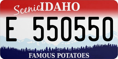 ID license plate E550550