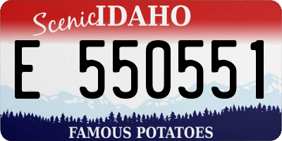 ID license plate E550551