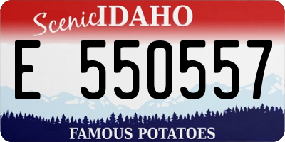 ID license plate E550557
