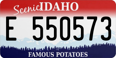 ID license plate E550573