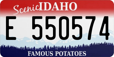 ID license plate E550574