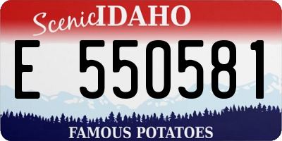 ID license plate E550581