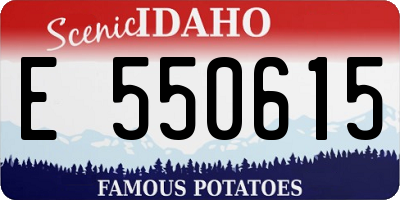 ID license plate E550615