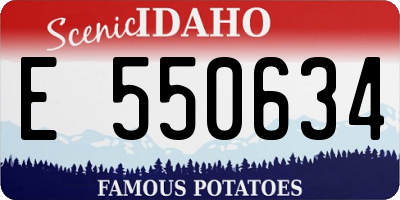 ID license plate E550634