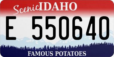 ID license plate E550640