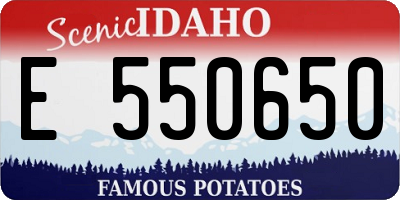 ID license plate E550650