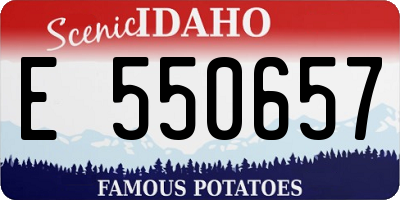ID license plate E550657