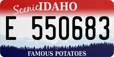 ID license plate E550683