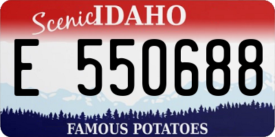 ID license plate E550688
