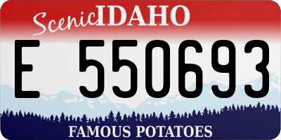 ID license plate E550693