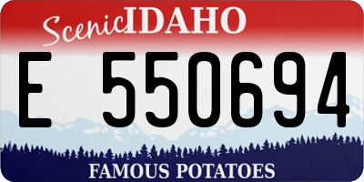 ID license plate E550694