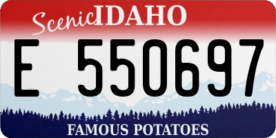 ID license plate E550697