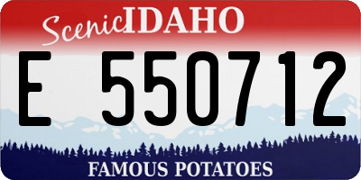 ID license plate E550712