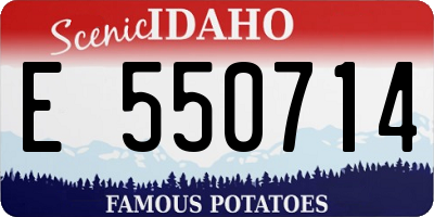 ID license plate E550714