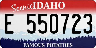 ID license plate E550723