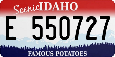 ID license plate E550727