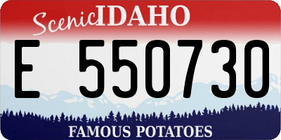ID license plate E550730