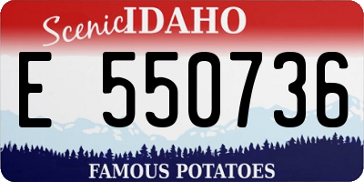ID license plate E550736