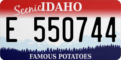 ID license plate E550744