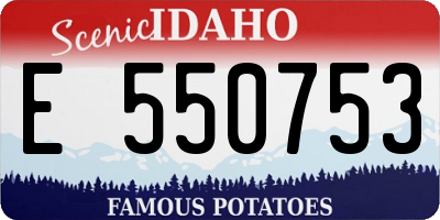 ID license plate E550753