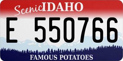ID license plate E550766